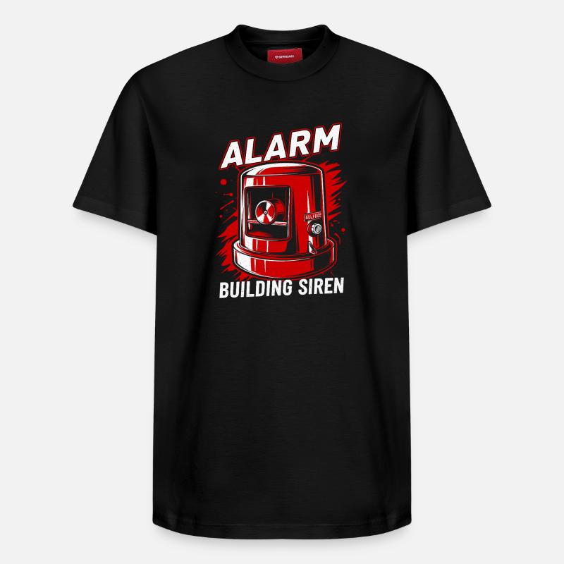 Sirène – Alarme - T-shirt unisexe décontracté en coton Supima – de SPREAD - noir