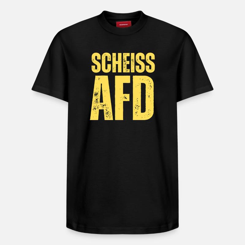Scheiss AFD - Relaxed Unisex Supima Cotton T-Shirt – von SPREAD - Schwarz