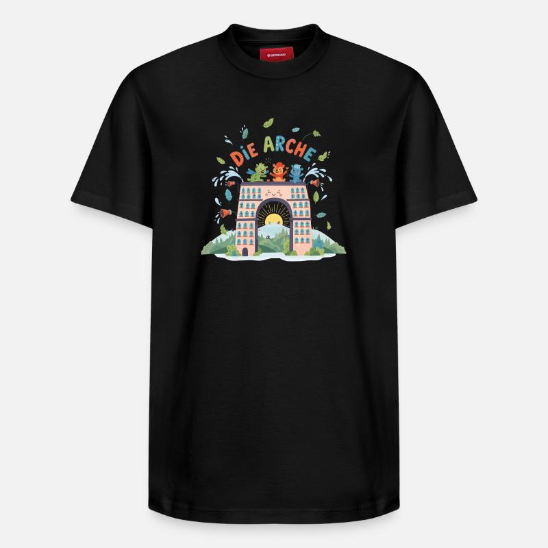 Die Arche der Freude - Relaxed Unisex Supima Cotton T-Shirt – von SPREAD - Schwarz
