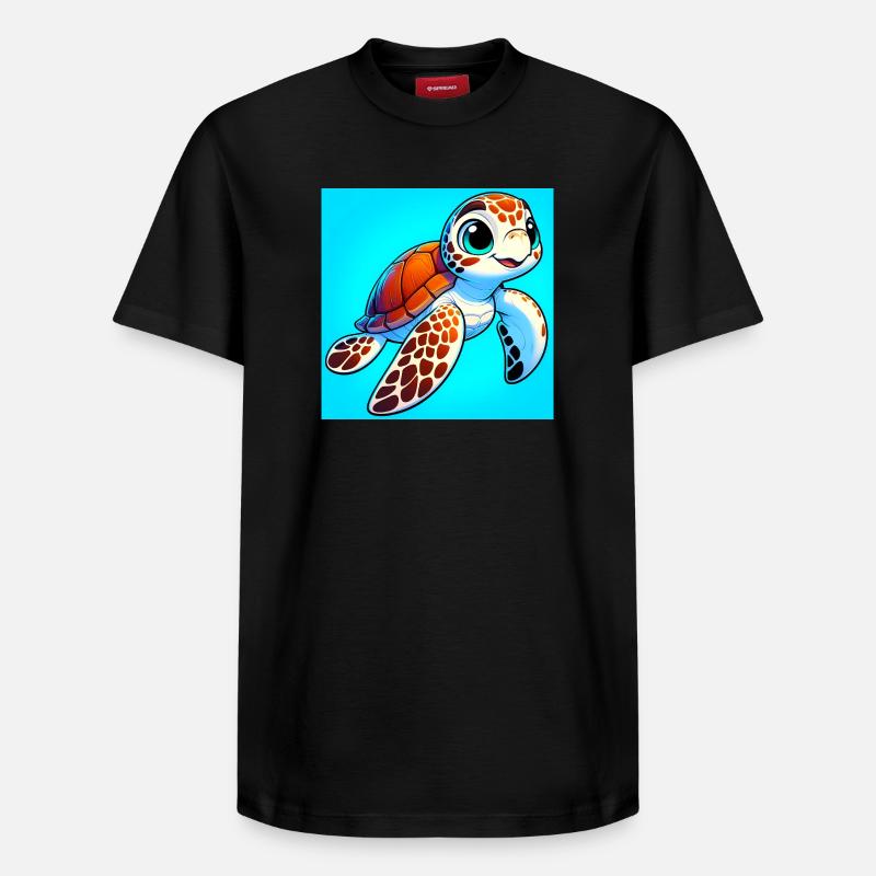 tortue - T-shirt unisexe décontracté en coton Supima – de SPREAD - noir