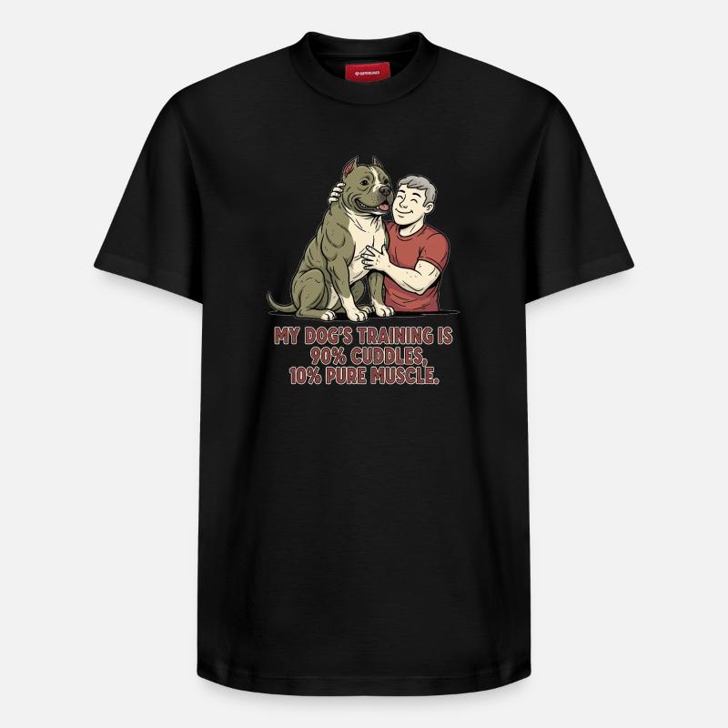 L’éducation de mon chien... - T-shirt unisexe décontracté en coton Supima – de SPREAD - noir