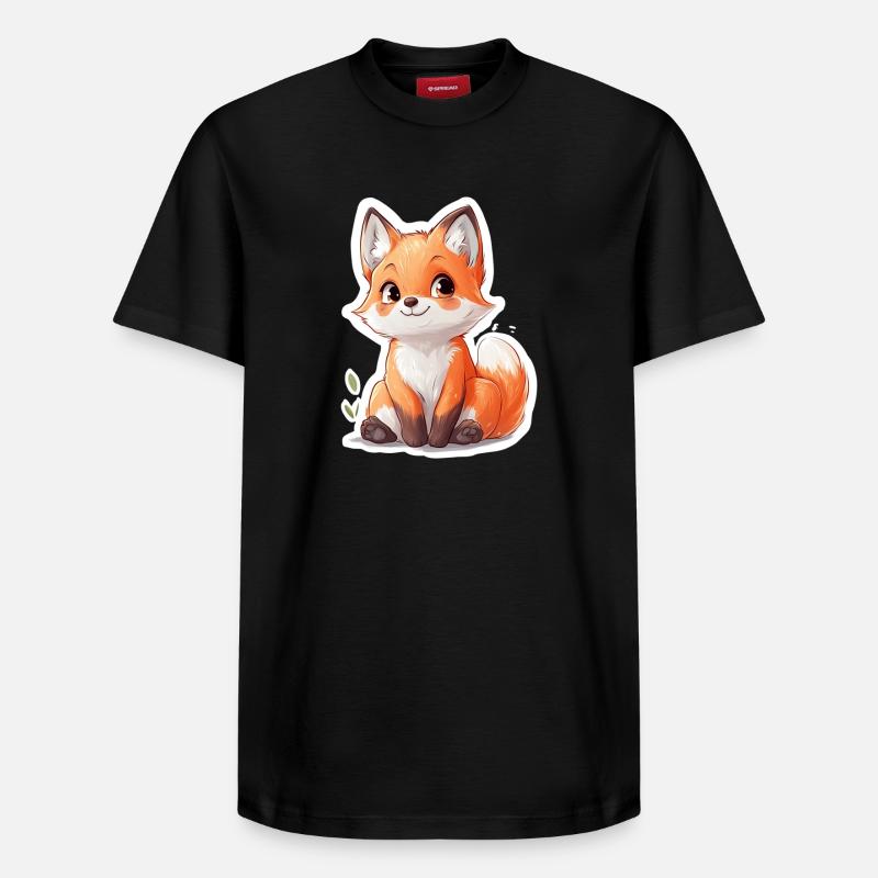 Renard - T-shirt unisexe décontracté en coton Supima – de SPREAD - noir