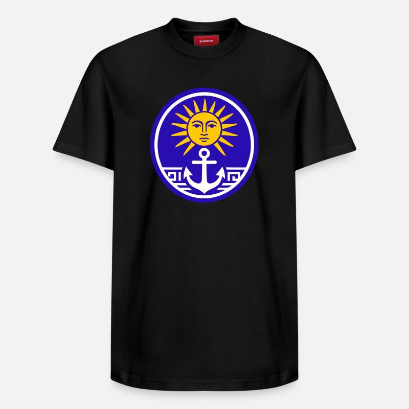 Greece Sun - Relaxed Unisex Supima Cotton T-Shirt – von SPREAD - Schwarz