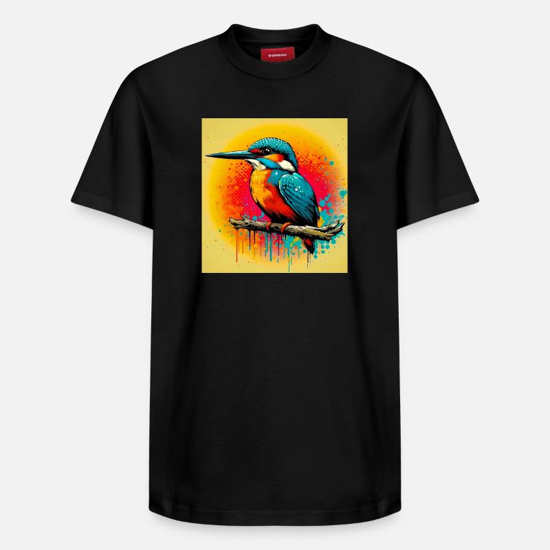 martin-pêcheur - T-shirt unisexe décontracté en coton Supima – de SPREAD - noir