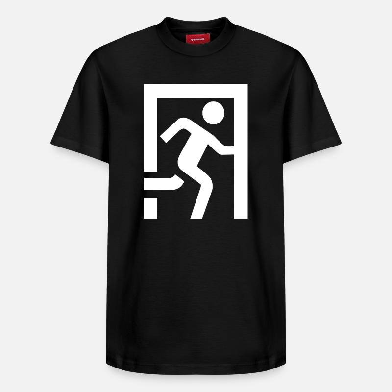 119700810_174724670_eksit - T-shirt unisexe décontracté en coton Supima – de SPREAD - noir