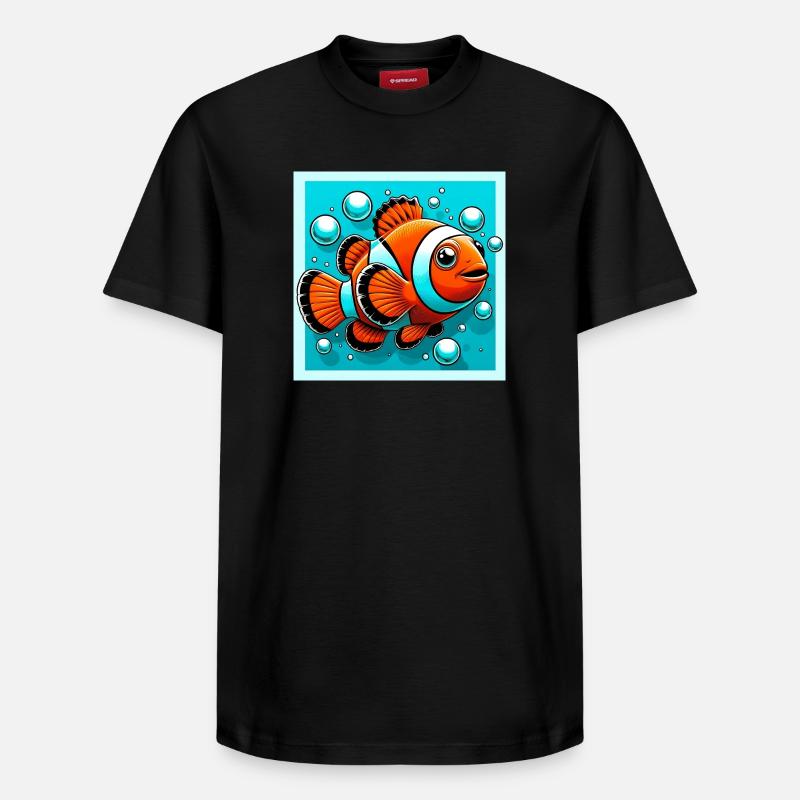 Clownfisch - Relaxed Unisex Supima Cotton T-Shirt – von SPREAD - Schwarz