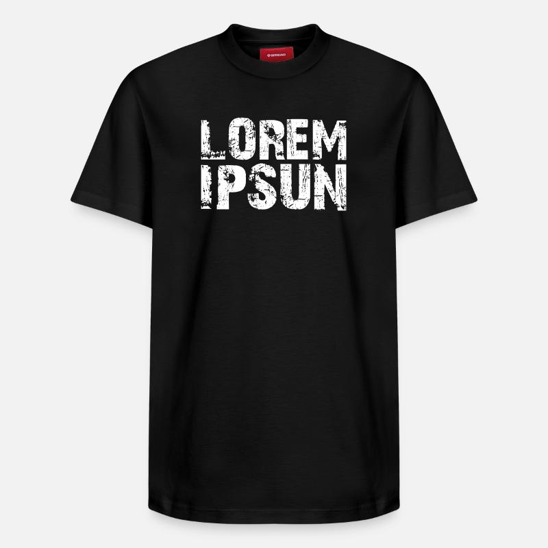 LOREM_IPSUN - T-shirt unisexe décontracté en coton Supima – de SPREAD - noir