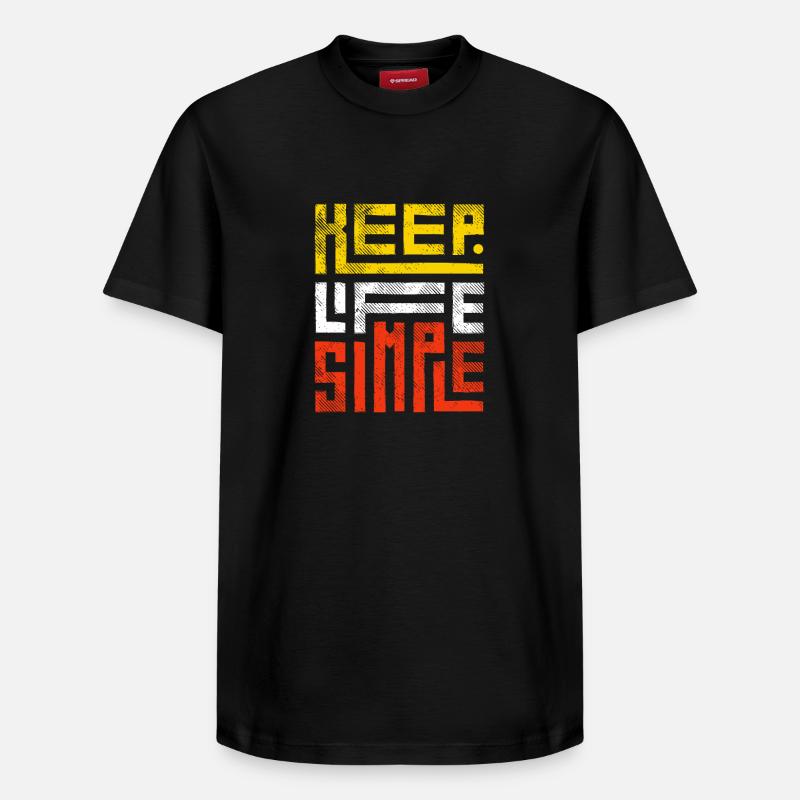 Message Positivité: Rester Simple - T-shirt unisexe décontracté en coton Supima – de SPREAD - noir