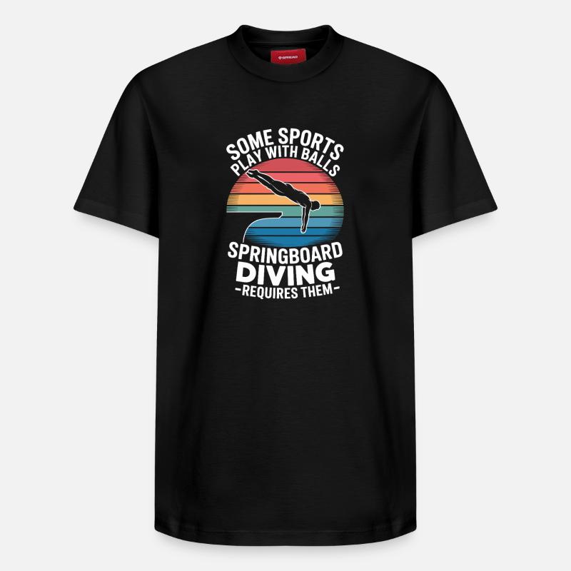 Plongeoir - T-shirt unisexe décontracté en coton Supima – de SPREAD - noir