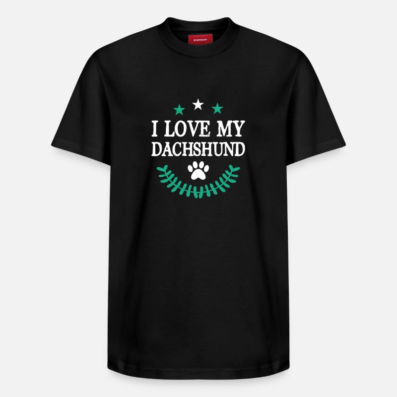 teckel - T-shirt unisexe décontracté en coton Supima – de SPREAD - noir