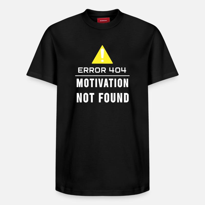 motivation not found - T-shirt unisexe décontracté en coton Supima – de SPREAD - noir