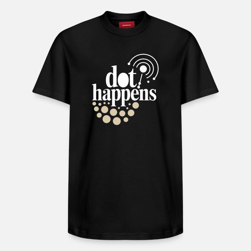 Dot Happens Morse Code Spaß - Relaxed Unisex Supima Cotton T-Shirt – von SPREAD - Schwarz