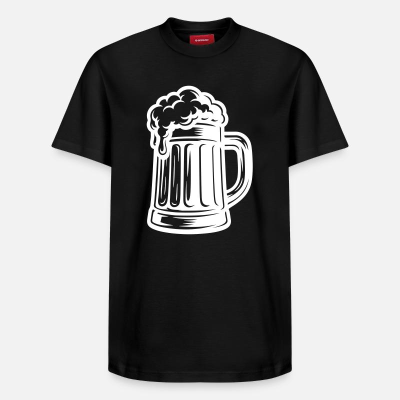 Icône de chope de bière - T-shirt unisexe décontracté en coton Supima – de SPREAD - noir