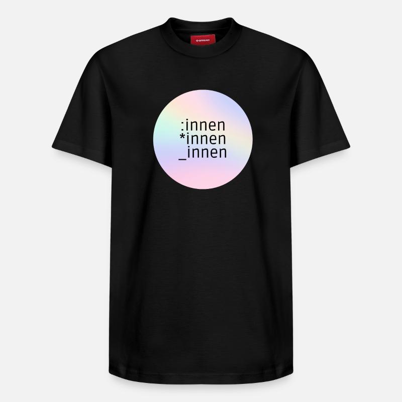 *innen_innen - T-shirt unisexe décontracté en coton Supima – de SPREAD - noir