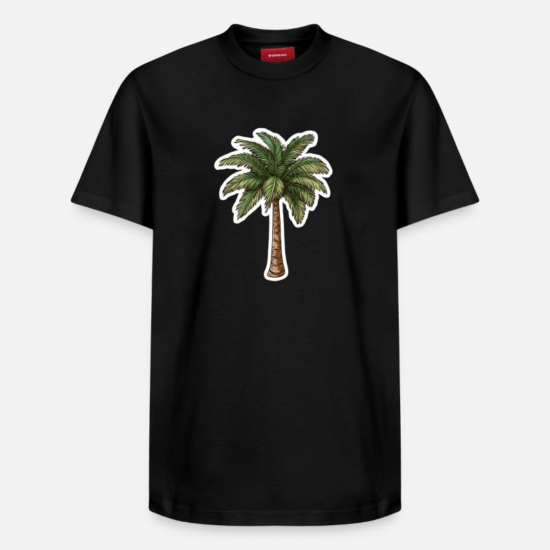 Palmier - T-shirt unisexe décontracté en coton Supima – de SPREAD - noir