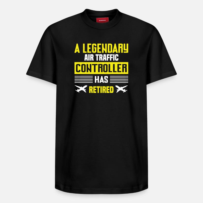 Luftverkehrs-Controller Ruhestand Humor - Relaxed Unisex Supima Cotton T-Shirt – von SPREAD - Schwarz