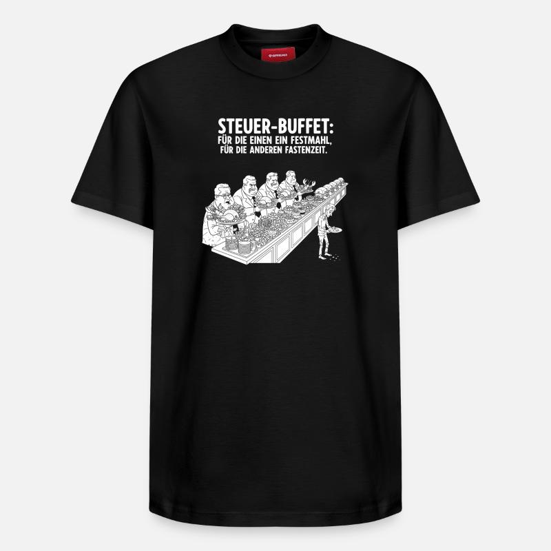Buffet fiscal - T-shirt unisexe décontracté en coton Supima – de SPREAD - noir