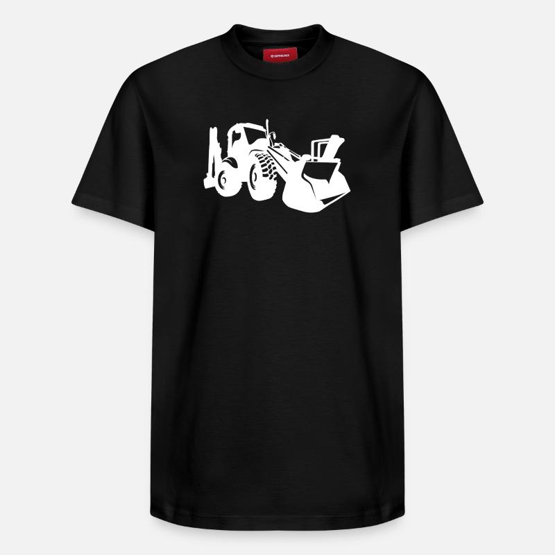 Bagger Radlader Baugeräteführer Silhouette - Relaxed Unisex Supima Cotton T-Shirt – von SPREAD - Schwarz