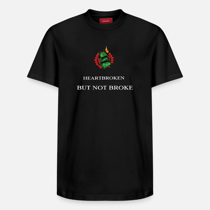 heartbroken_but_not_broke - T-shirt unisexe décontracté en coton Supima – de SPREAD - noir