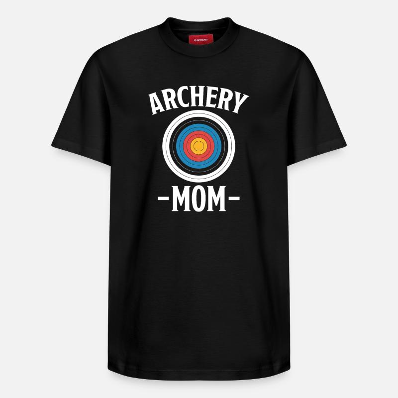 Bogenschießen Spruch Mutter Bogenschießen Geschenk - Relaxed Unisex Supima Cotton T-Shirt – von SPREAD - Schwarz