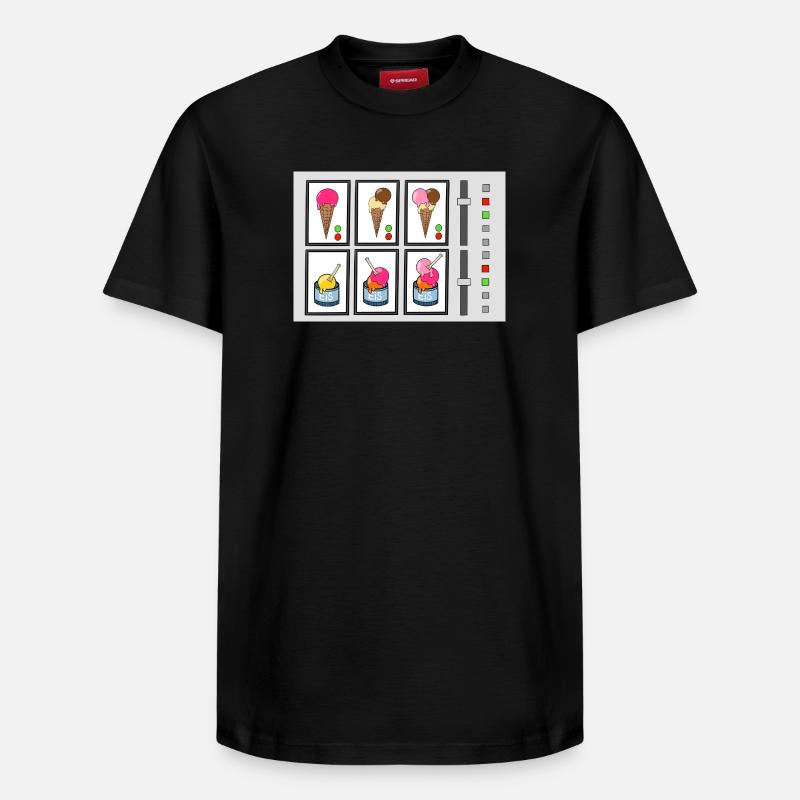 Machine à crème glacée - T-shirt unisexe décontracté en coton Supima – de SPREAD - noir