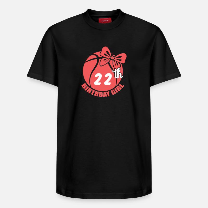 Basket-ball 22e anniversaire Basketteur - T-shirt unisexe décontracté en coton Supima – de SPREAD - noir