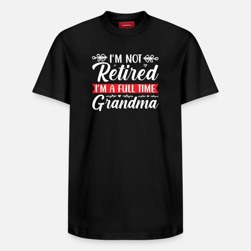 Retired Großmutter Lustiges Spruchdesign - Relaxed Unisex Supima Cotton T-Shirt – von SPREAD - Schwarz