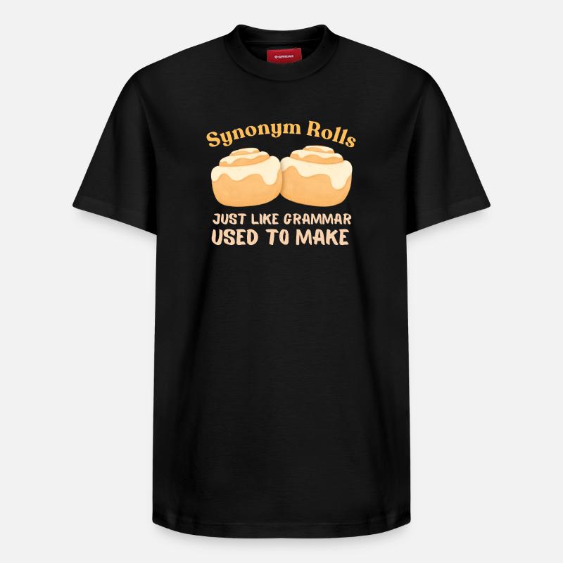 Synonym Rolls Grammatik Humor Design - Relaxed Unisex Supima Cotton T-Shirt – von SPREAD - Schwarz