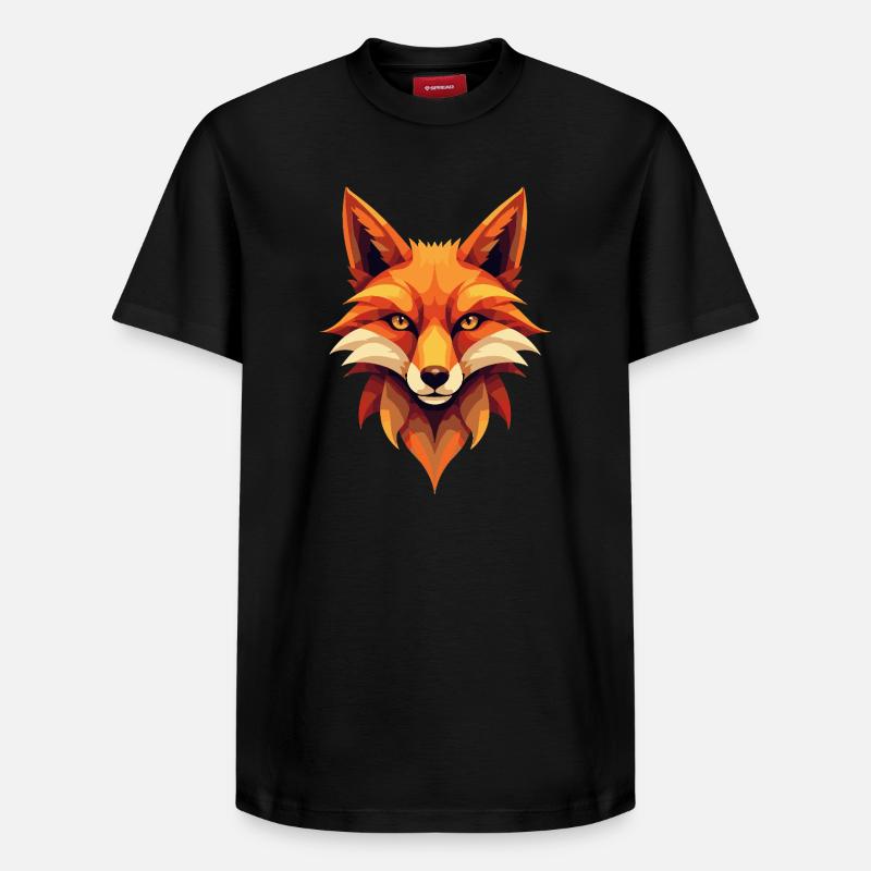 Renard Brabus Géométrique - T-shirt unisexe décontracté en coton Supima – de SPREAD - noir