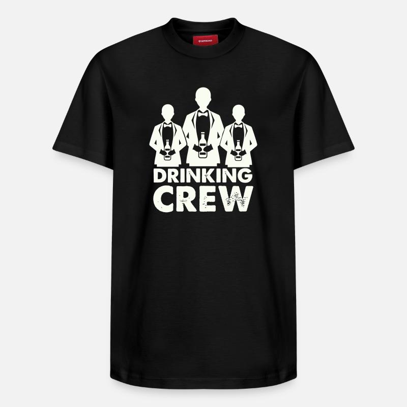 drinking_crew_01- - Relaxed Unisex Supima Cotton T-Shirt – von SPREAD - Schwarz