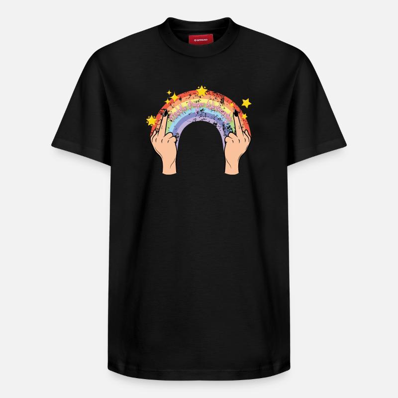 Doigt d’honneur mercredi - T-shirt unisexe décontracté en coton Supima – de SPREAD - noir