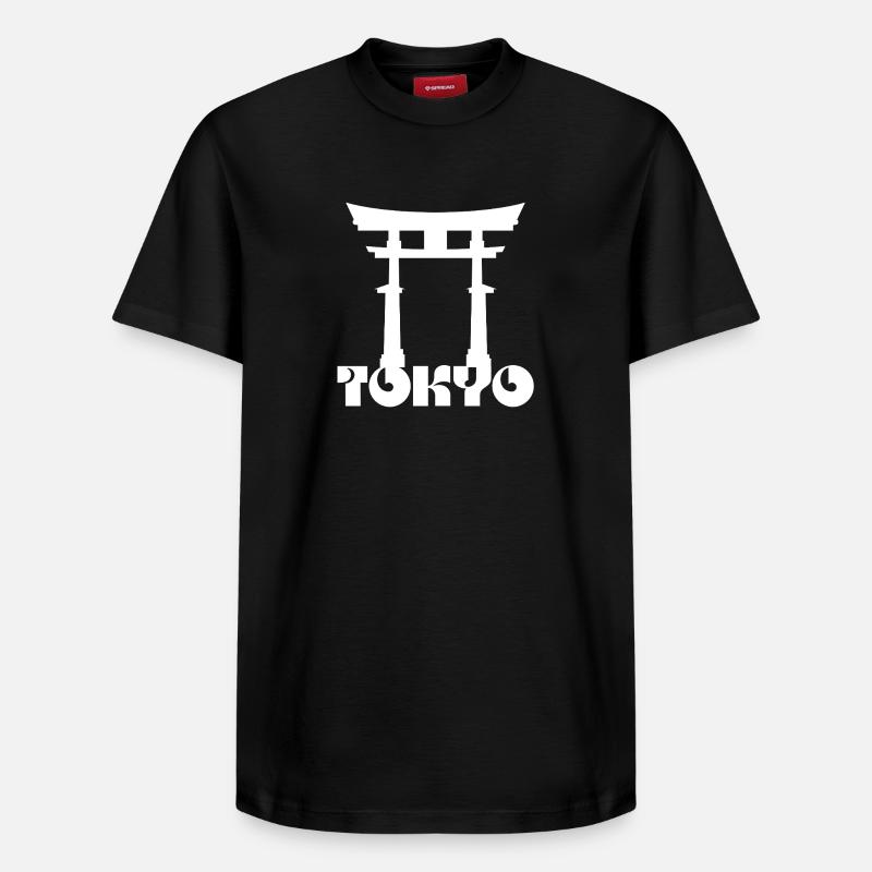 Tokyo  - T-shirt unisexe décontracté en coton Supima – de SPREAD - noir