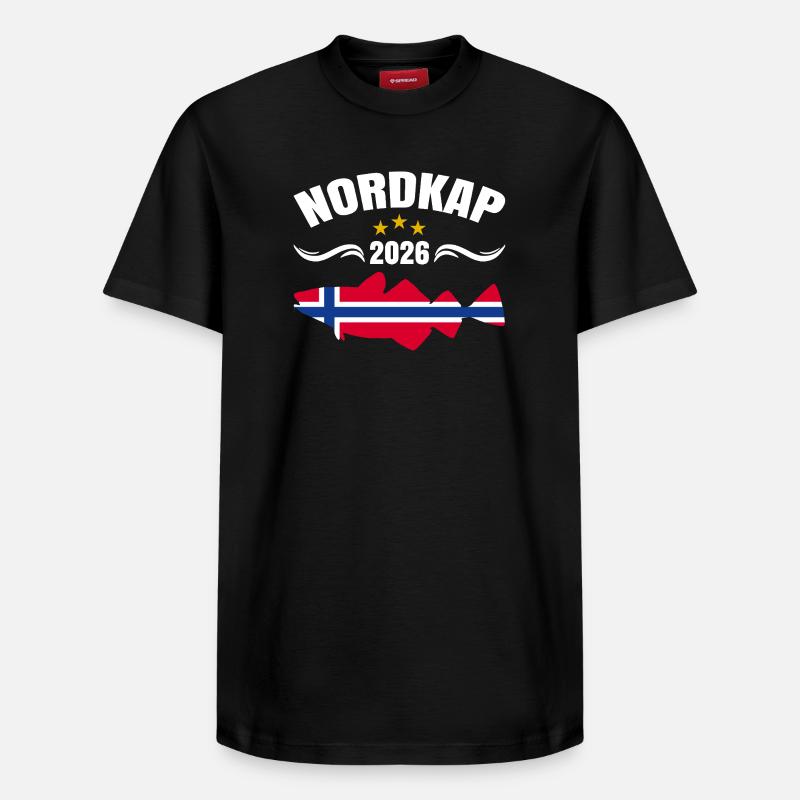 Cap Nord 2026 - T-shirt unisexe décontracté en coton Supima – de SPREAD - noir