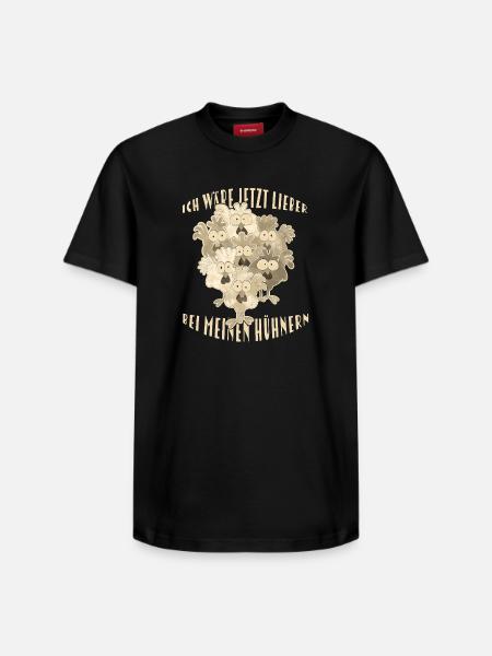Chickens Saying - Relaxed Unisex Supima Cotton T-Shirt – by SPREAD - black
