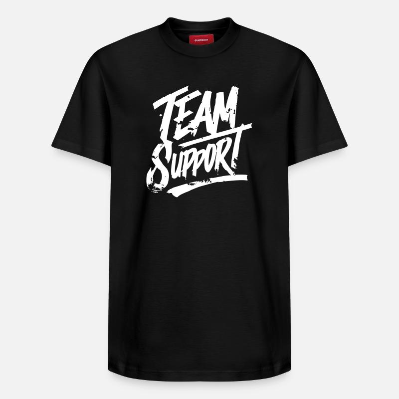 Association de soutien d'équipe - T-shirt unisexe décontracté en coton Supima – de SPREAD - noir