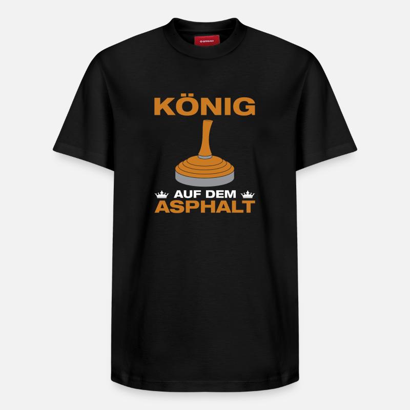 Roi du curling sur asphalte - T-shirt unisexe décontracté en coton Supima – de SPREAD - noir