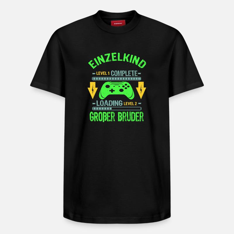 Einzelkind Complete - Loading Großer Bruder 2026 - Relaxed Unisex Supima Cotton T-Shirt – von SPREAD - Schwarz
