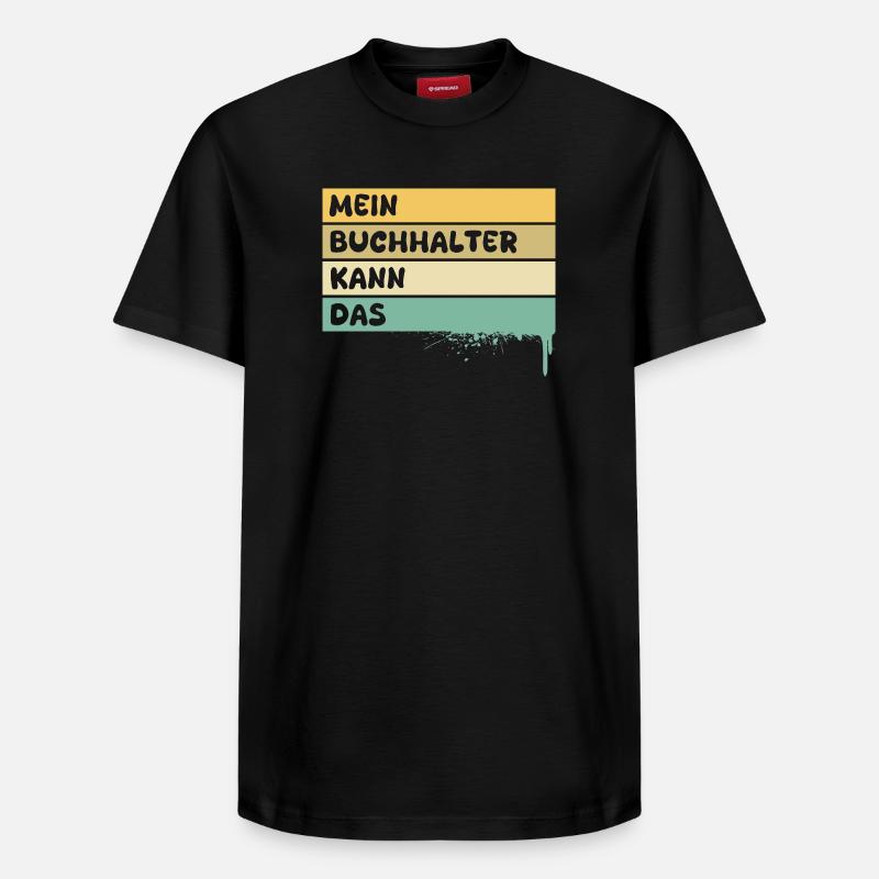 Profession : Comptable - T-shirt unisexe décontracté en coton Supima – de SPREAD - noir
