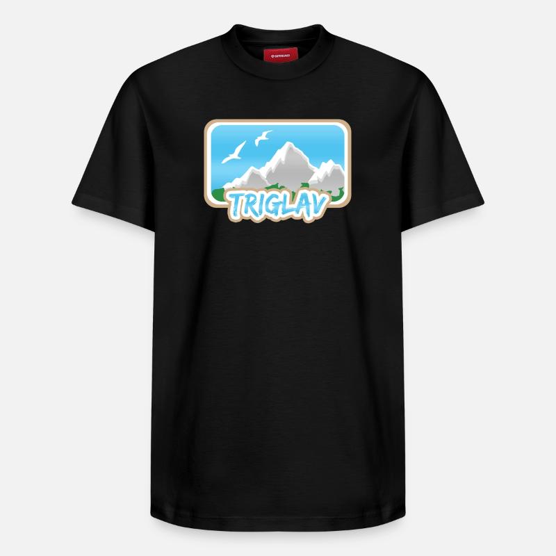 Triglav Triglav - T-shirt unisexe décontracté en coton Supima – de SPREAD - noir