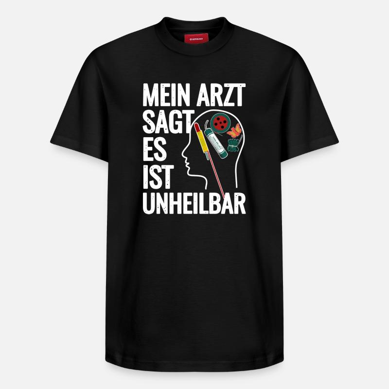 Feu d’artifice dans la tête - T-shirt unisexe décontracté en coton Supima – de SPREAD - noir