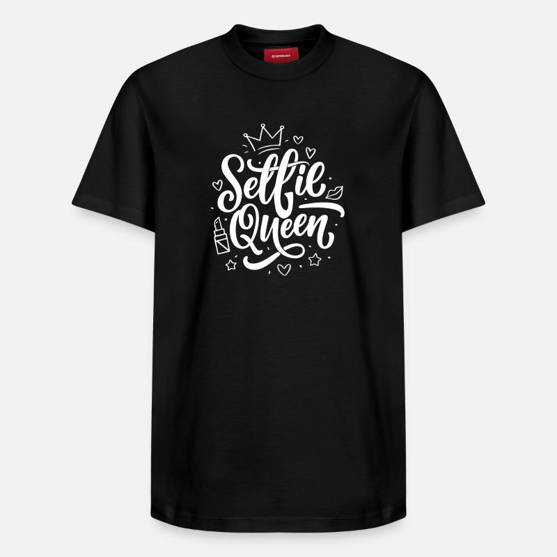 Selfie Queen Photo Influenceuse - T-shirt unisexe décontracté en coton Supima – de SPREAD - noir
