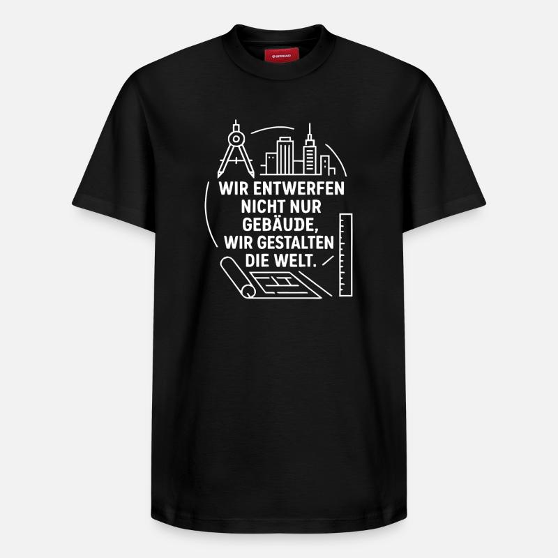 Architecture et design - T-shirt unisexe décontracté en coton Supima – de SPREAD - noir