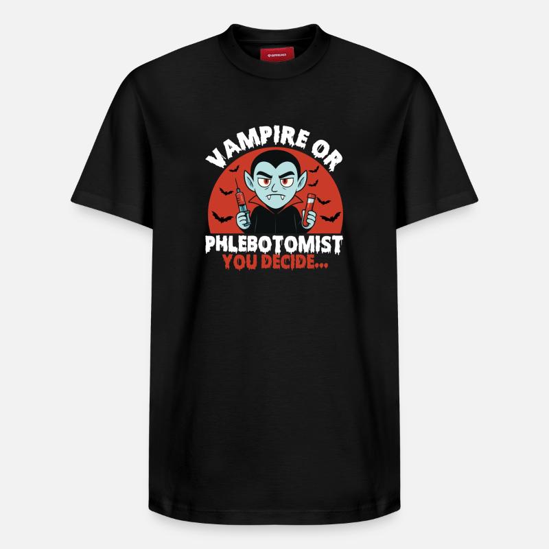 Vampir oder Phlebotomiker, du entscheidest... - Relaxed Unisex Supima Cotton T-Shirt – von SPREAD - Schwarz