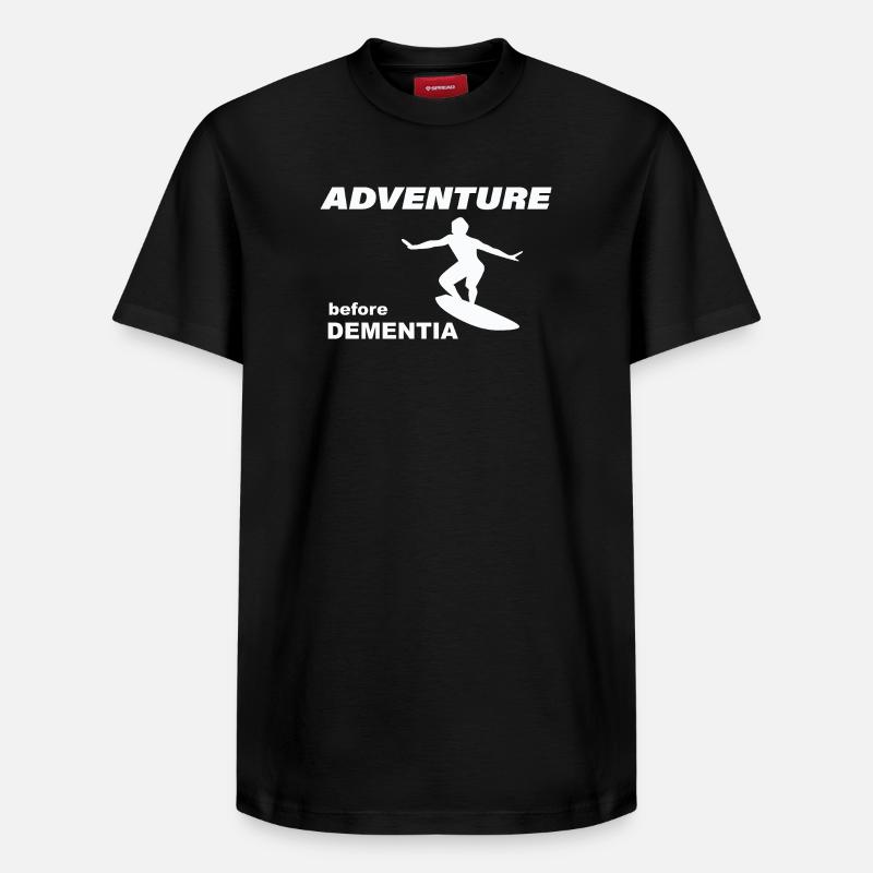 AVENTURE DE SURF - T-shirt unisexe décontracté en coton Supima – de SPREAD - noir