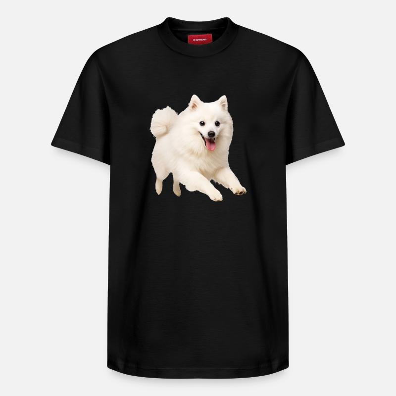 Spitz japonais - T-shirt unisexe décontracté en coton Supima – de SPREAD - noir