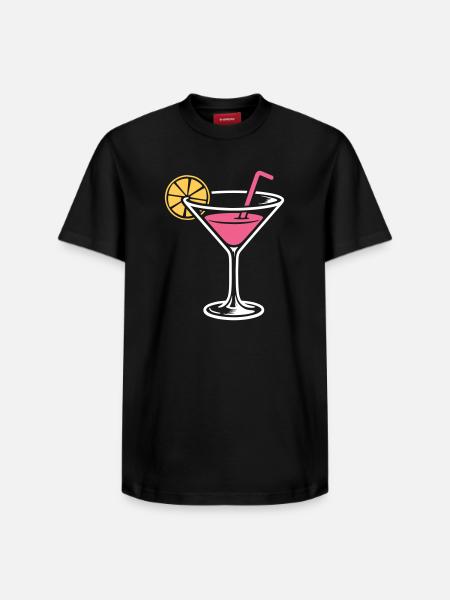 Cocktail Alcohol Mixed drink Long drinks - Relaxed Unisex Supima Cotton T-Shirt – by SPREAD - black