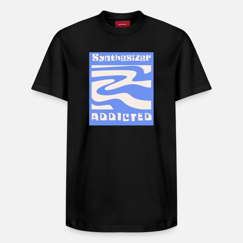 Synthesizer addicted Synth Modular - Relaxed Unisex Supima Cotton T-Shirt – von SPREAD - Schwarz
