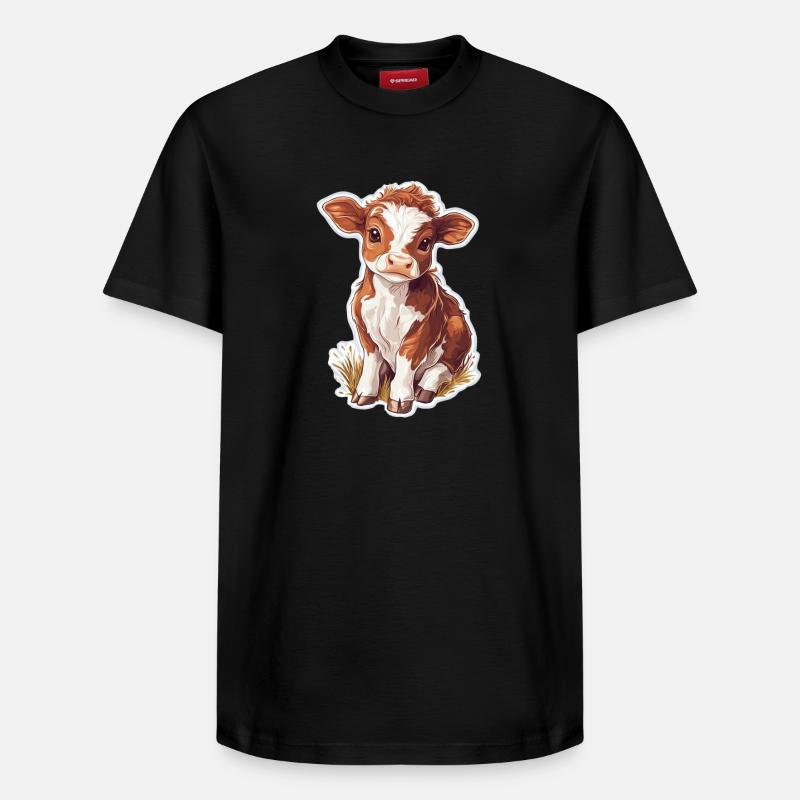 Vache - T-shirt unisexe décontracté en coton Supima – de SPREAD - noir