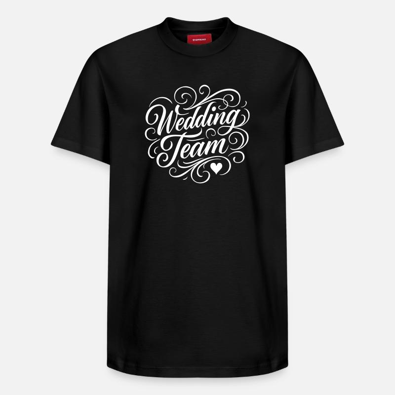 Équipe de mariage - T-shirt unisexe décontracté en coton Supima – de SPREAD - noir