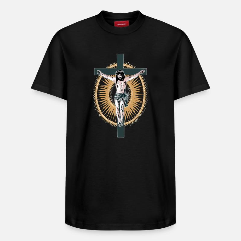 Christ - T-shirt unisexe décontracté en coton Supima – de SPREAD - noir
